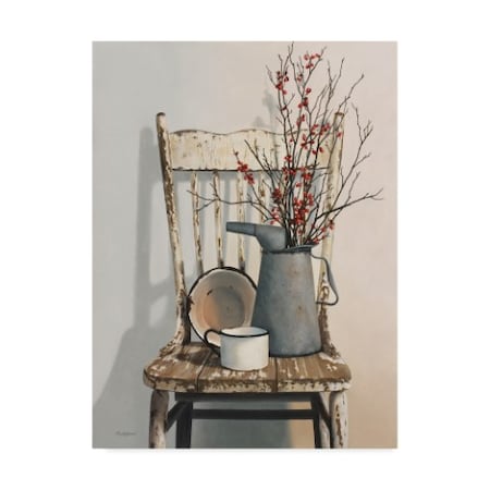 Cecile Baird 'Watering Can On Chair' Canvas Art,14x19